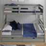 Solar Painted Triple/Dual Storage Bunk Bed Dark Grey + Single & Double Mattress Bundle 2