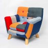 Kiki Kids Armchair Fabric Patchwork 