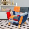 Kiki Kids Armchair Fabric Patchwork 