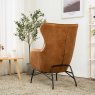 Maguire Armchair Suede Look Fabric Tan