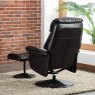 Dingle Swivel Recliner & Footstool Faux Leather Chocolate