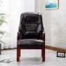 Brogan Orthopaedic Armchair Faux Leather Burgundy