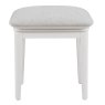 Acton Bedroom Stool With Fabric Seat Pad Bone White Front