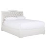 Acton Double (135cm) Bedstead With Fabric Headboard Bone White