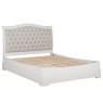 Acton Double (135cm) Bedstead With Fabric Headboard Bone White Undressed
