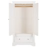 Acton Double Wardrobe With 1 Drawer Bone White Inside