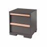 London 2 Drawer Bedside Locker Anthracite