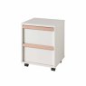 London Mobile 2 Drawer Filing Cabinet White