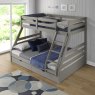 Solar Painted Triple/Dual Storage Bunk Bed Dark Grey + Single & Double Pocket Sprung Mattress Bundle