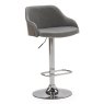 Fig High/Low Gas Lift Bar Stool Faux Leather Grey