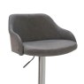 Fig High/Low Gas Lift Bar Stool Faux Leather Grey