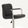 Florida High/Low Gas Lift Bar Stool Faux Leather Black