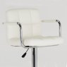 Florida High/Low Gas Lift Bar Stool Faux Leather White