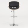 Rocco High/Low Gas Lift Bar Stool Faux Leather Black