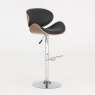 Rocco High/Low Gas Lift Bar Stool Faux Leather Black
