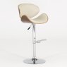 Rocco High/Low Gas Lift Bar Stool Faux Leather Cream