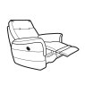 Parker Knoll Hudson Manual Recliner Armchair Fabric A