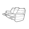 Parker Knoll Hudson 3 Seater Power Reclining Sofa Fabric A