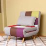 Camber Single Sofa Bed Fabric Multicoloured Patchwork