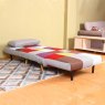 Camber Single Sofa Bed Fabric Multicoloured Patchwork