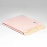 Supersoft Lambswool Candy Floss Herringbone Throw 145cm x 200cm Light Pink