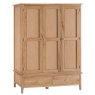 Alford 3 Door Wardrobe With 2 Drawers Light Oak
