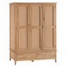 Alford 3 Door Wardrobe With 2 Drawers Light Oak