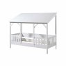 House Shaped Single (90cm) Bedstead With Three Roof Panels White