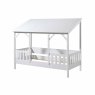 Vipack House Shaped Single (90cm) Bedstead With Three Roof Panels White 