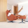 Fama Lenny Swivel & Rocking Armchair Fabric Series 6 Lifestyle in use
