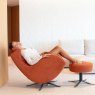 Fama Lenny Swivel & Rocking Armchair Fabric Series 6 Lifestyle Reclined