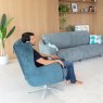 Fama Kylian Swivel Armchair Fabric Series 6 Lifestyle Back