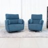 Fama Adan Large Electric Reclining Swivel & Rocking Armchair Circular Base Small and Large