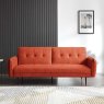 Clapton 3 Seater Sofa Bed Fabric Orange
