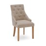 Gradara Dining Chair Linen Fabric Beige 