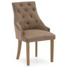 Gradara Dining Chair Velvet Fabric Cedar With Oak Legs