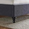 Rosa Single (90cm) Bedstead Fabric Dark Grey Legs