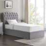 Rosa Double (135cm) Ottoman Bedstead Fabric Light Grey Lifestyle