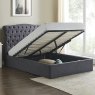 Rosa King (150cm) Ottoman Bedstead Fabric Dark Grey Open