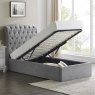 Rosa Double (135cm) Ottoman Bedstead Fabric Light Grey Open