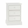 Julie 3 Drawer Bedside Locker White