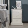 Julie 3 Drawer Bedside Locker White