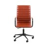 Winslow Desk Chair Leather Look Vintage Brandy 