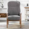 Donard Armchair Fabric Light Grey Front