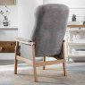 Donard Armchair Fabric Light Grey Back