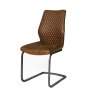 Turnberry Dining Chair Faux Leather Antique Brown