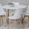 Urban 4-6 Person Round Dining Table White 100cm