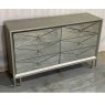 Diamond 3+3 Drawer Chest of Drawers Champagne