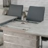 Stromsund 6-8 Person Concrete Effect Extending Dining Table Extending