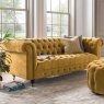 Berrington 3 Seater Sofa Fabric Mustard Lifestyle
